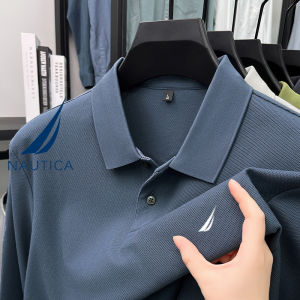 Nautica/Nautica Mens Clothing 24 Autumn New Arrival Business Casual Comfortable Long Sleeves Lapel T-shirt Polo Shirt Men