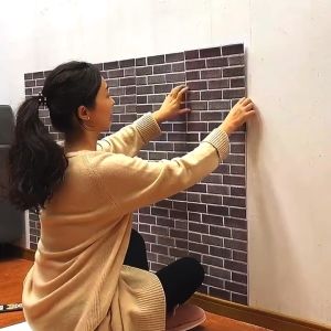 1pcs 30 X 30CM Modern Kitchen Bathroom 3D Tiles Wall Sticker Waterproof Self Adhesive Wallpaper Bedroom PVC Home Decor