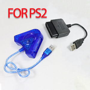 1Piece For PS2 Controller Gamepad To Pc Gaming Dual Connection Point Interface Adapter Cable Triangular Usb Controller