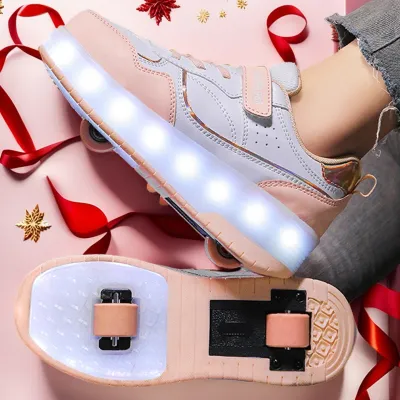 LIWAN | Children Roller Skates With LED Lights 4 Invisible Wheels