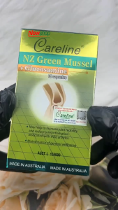 Viên uống vẹm xanh Careline NZ Green Mussel 200mg bồi bổ tăng tiết dịch và tái tạo sụn giúp giảm đau nhức xương khớp