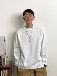 Áo Thun Nam Dài Tay Màu Trơn Mùa Xuân Thu Thường Ngày Cỡ Lớn Đơn Giản Lót Áo Bên Trong Tay Dài Cổ Tròn Cotton Thoáng Khí