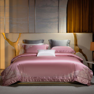 Luxurious Silk Cotton Bedding Set Four-Piece