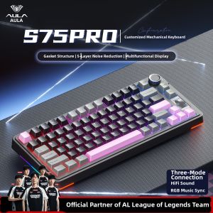 AULA | Custom Gaming Mechanical Keyboard 75 Keys Wireless Tri-Mode