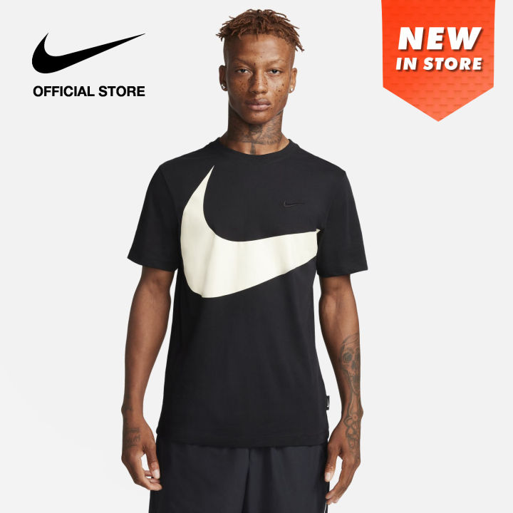 Nike Men's Sportswear Big Swoosh T-Shirt - Black | Lazada PH