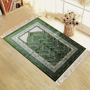 Thảm Cầu Nguyện Hồi Giáo Di Động VIKAMA Thảm Quỳ Gối Gấp Gọn Tại Nhà Dành Cho Người Hồi Giáo Họa Tiết Hình Học Chất Liệu Polyester Giả Da Lộn Dùng Trong Nhà Và Ngoài Trời