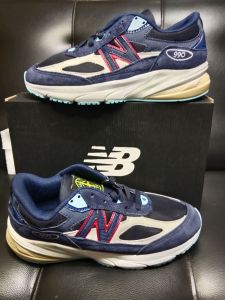 NB990 ston islan sepatu sneakers pria leather suide navi