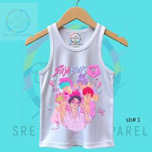 "Kids White Sando Clothes 1-8 Yrs – Adorable S-A-J-A B-O-Y-S Print | Comfy Cotton Wear for Boys & Girls"