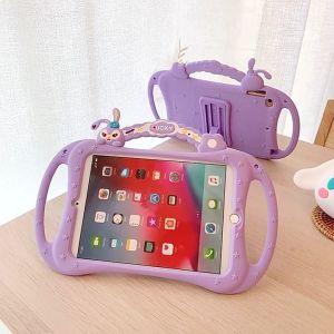 Soft Case iPad Mini 4 - 5 7.9 Inch Stella Grip Handle Standing Casing Kids Anak Karakter Lucu Pelindung Tablet Kesing Sandaran Lembut Aman Ungu Lilac Lavender Cute
