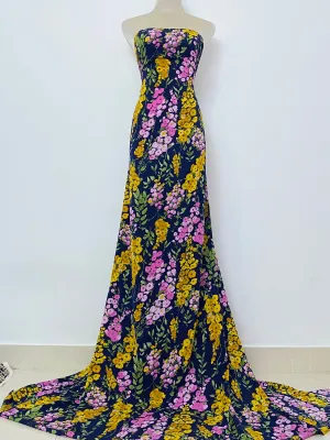 [ Hàng mới về] Vải lụa mango hoạ tiết hoa-Khổ 1m5-Hàng cây cắt mét theo yêu cầu- Vải Vũ Gia