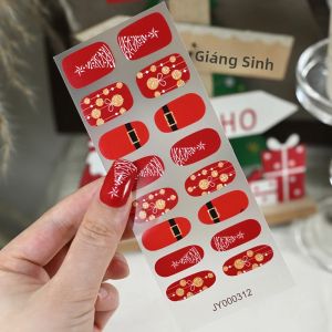 16 Miếng Dán Móng Tay Giáng Sinh Lấp Lánh Tự Dính Dán Toàn Bộ Móng Gel Dán Móng Hình Bông Tuyết Tuần Lộc Người Tuyết Họa Tiết Giáng Sinh Dễ Thương Dùng Trang Trí Móng