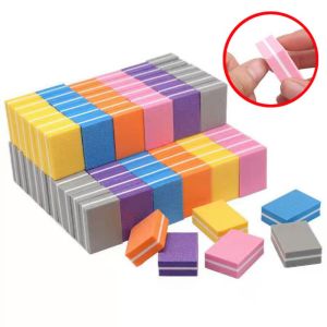 10pcs/20pcs/30pcsDouble-sided Mini Nail File Blocks Colorful Sponge Nail Polish Sanding Buffer Strips Polishing Manicure Nail Art Tools
