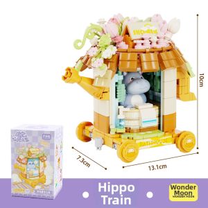 WONDER MOON | Creative Train and Street Scene Miniature Building Blocks Toy for Girls