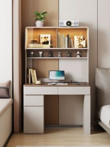 HETU | Multifunctional Real Wood Desk Bookcase