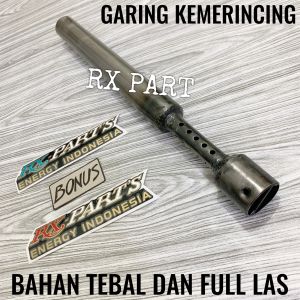 Saringan / Sarangan knalpot rx king rxking rx k rx s garing kemerincing Enak di kuping “ Gen 2 “  bahan pipa besi tebal berkualitas Las full tanpa ada celah lubang untuk knalpot sudah bobok dan standar Tarikan mantap