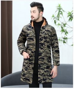 เสื้อคลุมกันหนาวแบบหนาสำหรับผู้ชาย ผ้าฝ้ายผสมขนแกะ ทรงหลวม ปกป้องจากฝุ่นและสิ่งสกปรก ฤดูหนาว 2024 ผ้าฝ้ายผสมขนแกะ