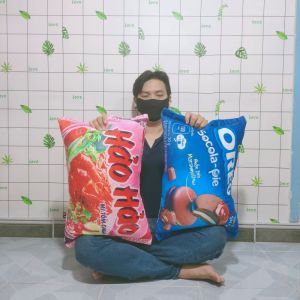 GỐI ÔM CHO BÉ HÌNH BÁNH SOCOLA VẢI NHUNG KHÔNG NHĂN 100% GÒN MỀM AN TOÀN CHO BÉ