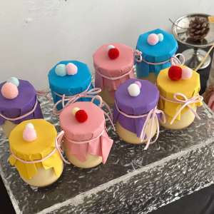 สติกเกอร์ตกแต่งเค้กวันเกิด งานแต่งงาน ถ้วยผลิตร้อน กระดาษปิด กระดาษตกแต่ง ลูกบอลสีสันสดใส อุปกรณ์ตกแต่งเค้กวันเกิด