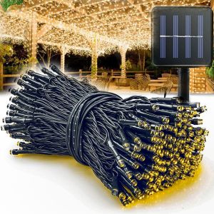 22M 100/200 LED Outdoor Solar Led String Light Garland Festoon Led Lights Waterproof Christmas Wedding Decoration Garden Light
