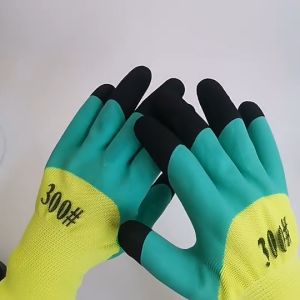 KAOS TANGAN KATUN KARET TEBAL SARUNG TANGAN KARET KERJA TEBAL SAVETY GLOVES PELINDUNG TANGAN RAJUT