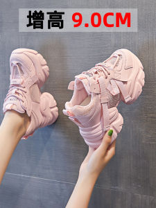 รองเท้าผ้าใบลำลองสำหรับผู้หญิง ทรงหัวมน ส้นสูง ดีไซน์ปะติดปะต่อกัน ทรงหัวมน พื้นยาง สวมใส่สบาย ฤดูใบไม้ร่วง 2023