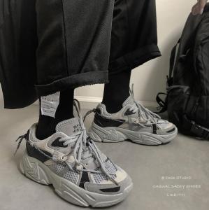 Mens Dad Shoes Trendy Thick Bottom Functionality Spring 2024 Popular Versatile Fashionable Mesh Upper Sporty Casual Sneakers