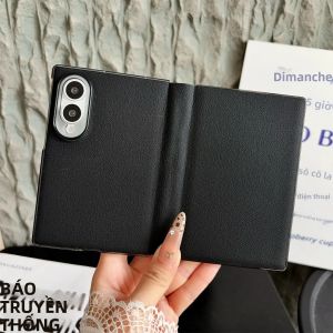 Ốp Lưng Da Trơn Dành Cho Doanh Nhân Dành Cho Samsung Galaxy Z Fold Vỏ Bảo Vệ Toàn Diện Có Bảo Vệ Camera Chống Sốc Chống Vân Tay
