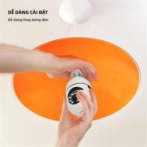 Camera Bóng Đèn 3MP 1080P Với Tầm Nhìn Ban Đêm Hồng Ngoại An Ninh Nhà Thông Minh Giám Sát Trong Nhà Tương Thích E27 Xoay 360 Độ