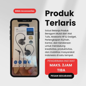 VIVAN Earphone Wired Headset In Ear Powerfull Bass HI-FI Sound Q15 Black Garansi Resmi 1 Tahun