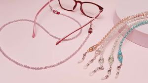 Dây Đeo Kính Mắt Ngọc Trai Nữ Dây Buộc Hạt Cườm Dây Đeo Kính Mắt Acrylic Hoa Văn Phụ Kiện Kính Mắt 75cm Dây Đeo Cổ Dùng Để Đọc Sách & Đeo Khẩu Trang