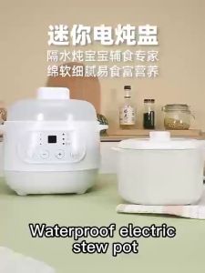 【Malaysia 3-PinPlug】XM 小炖锅煲汤🔥READY STOCK🔥 Electric cooker baby porridge can stew birds nest soup and porridge ceramic steamer pot 1L电炖锅