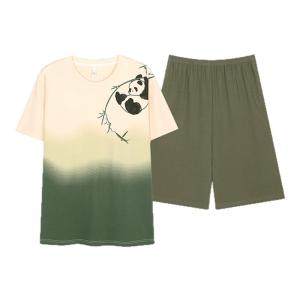 Bộ đồ ngủ nam MiiOW làm bằng vải cotton mỏng tay ngắn quần short thoải mái