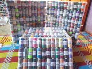 benang jahit 40/2 500 yard isi ( 6 lusin) warna campur
