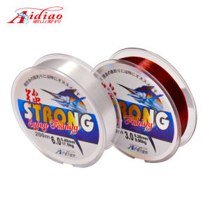 ผู้ผลิตอุปกรณ์ตกปลาขายส่ง 200 เมตร Lure Sea Fishing สายการประมงไนลอนโปร่งใสสายหลักสายการประมงแรงดึงที่แข็งแกร่ง