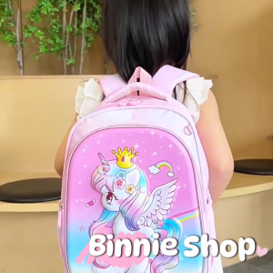 Balo học sinh tiểu học hình Người Nhện Kuromi Elsa Pony Cặp trẻ em đựng vừa bảng con cho bé cấp 1 BINNIE SHOP PK2044