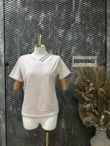 ATASAN WANITA 20102-M KAOS WANITA V-NECK BAHAN KATUN SPANDEK LD 90 CM FIT TO SIZE S-M BISA COD