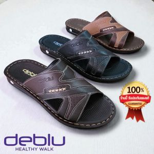 ส่งฟรีไม่ต้องใช้โค้ด(รองเท้าแบบสวม Deblu รหัสM5707  ไม่อมน้ำ งานเย็บขอบ)