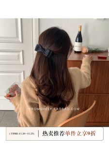 Black Butterfly Knot Hair Clip Womens Back of Head Hair Clip Spring Clamp Princess Style Hair Accessories Half Updo Hairpins