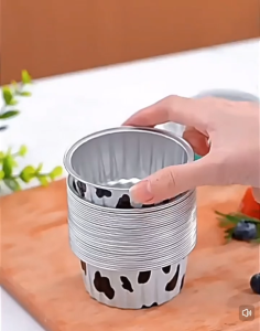 100pcs Reusable Aluminium Foil Tin Cup Egg Tart Mold Aluminium Foil Paper Cup Cookie Pudding Paper Cup Kitchen Baking Accessories