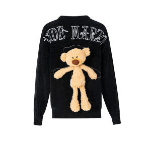 เสื้อสเวตเตอร์13demarzo แบบเดียวกับในกลุ่มชายวัยเสื้อลายหมีสามมิติ chenille สำหรับผู้หญิงแบบใหม่ร้านขายสินค้า missl