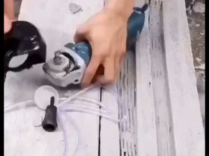 Angle Grinder Dust CoverWater Pipe Adapter with 1/4in Valve for Angle Hand Grinders