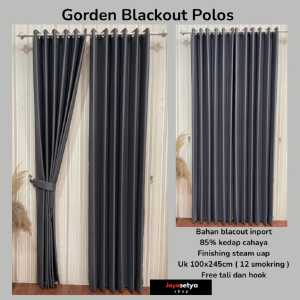 Gorden Jendela Polos Blackout Model Smokring Minimalis