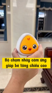 [Tặng pin] Bộ chạm nhảy tăng chiều cao ĐẾM TIẾNG VIỆT combo đồ chơi máy chuông bấm đập nhảy thử thách cho bé