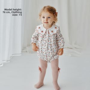 OAK FAMILY | Cotton Long Sleeve Ruffle Collar Baby Onesie
