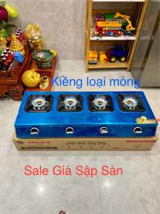 Bếp Gas 4 Họng Giá rẻ  đầu đốt bằng đồng chuyên mỳ cay  bó né  bánh xèo...