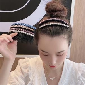 Rhinestone Flower Barrettes Female Summer Back Head Broken Hair Organize Fantastic Hair Comb Hair Comb Bang Hairpin All-Match Headband