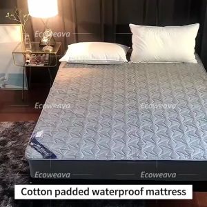Ecoweave 100% Waterproof Mattress Protector Quilted Mattress Cover Topper 3D Air Fabric Mattress Single/Twin/Double/Queen/King Size Bed protector Garterized Fitted Bedsheet Smooth Soft Hypoallergenic Noiseless Anti Dust Mites Machine Washable Pad