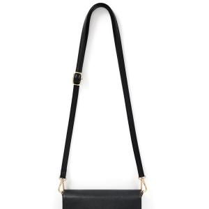Besee | Adjustable Thin Leather Rope Shoulder Strap Black Flat Texture