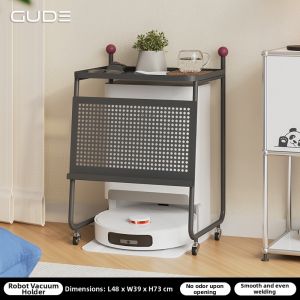 GUDE | Mobile Cream Style Storage Rack For Sweeping Robot Above Base Station