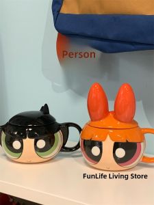 Cute Cartoon Flying Girl Police Ceramic Mugs 370ml Capacity Breakfast Milk Cups FunLife Life Store Lovely Morning Beverage